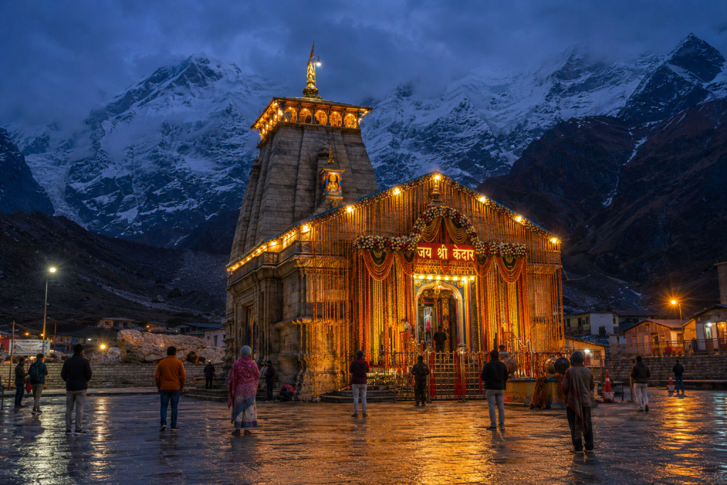 Spiritual significance of Kedarnath Temple illuminated in the Himalayas